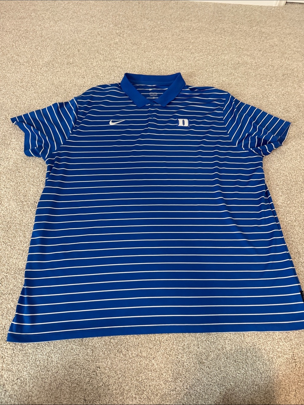 Nike Duke University Striped Polo